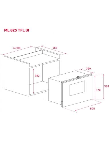 TEKA ML 825 TFL WISH Maestro Built-in Grill microwave oven (2)