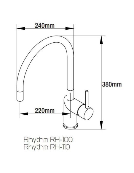 NIVITO Rhythm RH-110 Blank St.Steel Kitchen Faucet (3)
