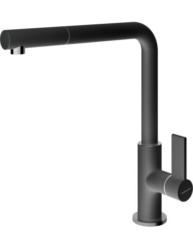 BARAZZA UNIQUE TWO SHOWER 1RUBUN2 Kitchen Taps with swivel spout pull-out hand shower