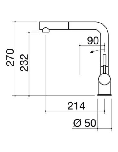 BARAZZA STEEL SHOWER 1RUBMSTD, С ДУШЕВОЙ ГОЛОВКОЙ
