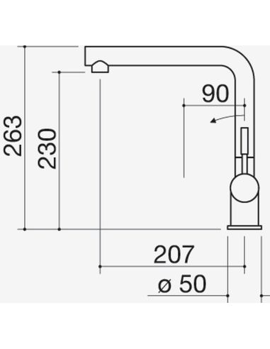 BARAZZA STEEL 1RUBMSTKitchen Taps with swivel spout pull-out hand shower