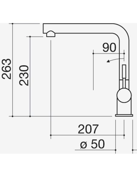 BARAZZA STEEL 1RUBMST Keittiöhana käsisuihkulla