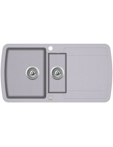 AQUASANITA Kitchen sink LIRA SQL151 Alumetallic 202