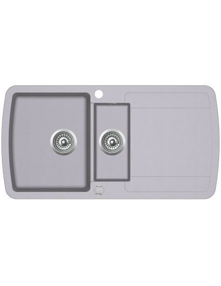 AQUASANITA Kitchen sink LIRA SQL151 Alumetallic 202