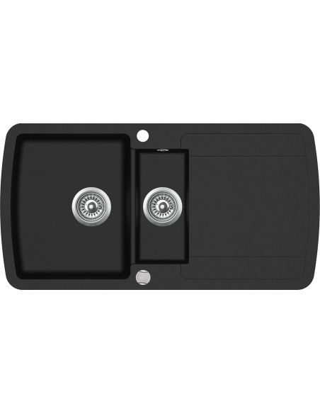 AQUASANITA Кухонная мойка LIRA SQL151 Black metallic 601