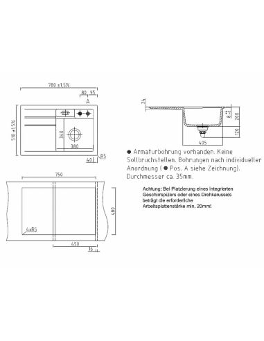 Systemceram BELA 78 Ceramic Kitchen sink (2)