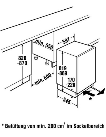 GAGGENAU RT202180 Integrated built-under refrigerator (2)