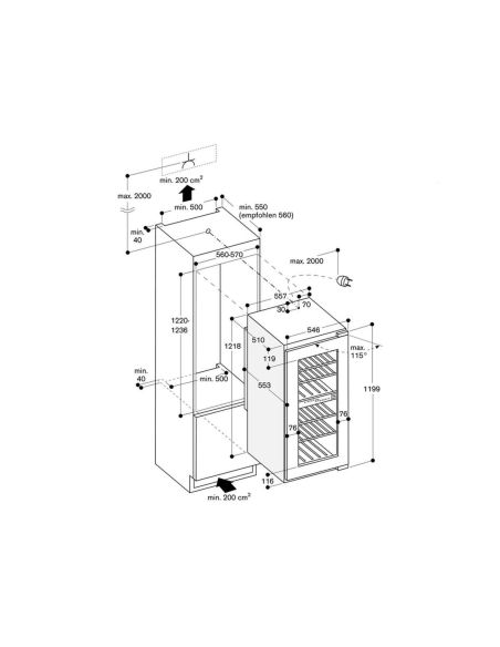 GAGGENAU RW222260 Integroitava viinikaappi