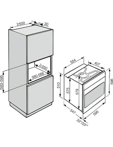 MIELE H 6860 BPX Integreeritav ahi Käepidemeta küpsetusahi