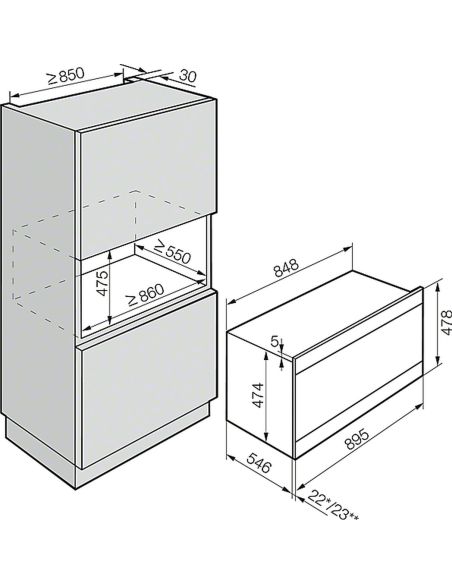 MIELE H 6890 BP Kalusteisiin sijoitettava uuni 90cm