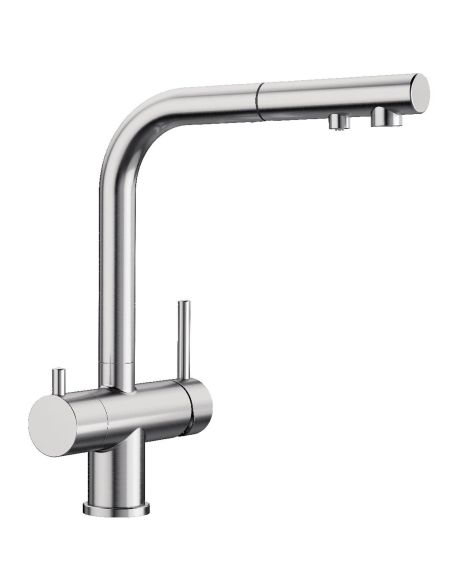 BLANCO FONTAS-S II 525230 Metallic Käsidušiga Köögisegisti filtreerimata ja filtreeritud veele