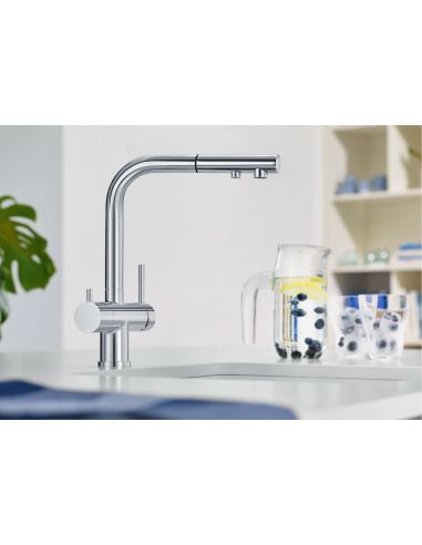 BLANCO FONTAS-S II 525229 Металлик Kухонный смеситель для фильтра питьевой воды с выдвижным изливом