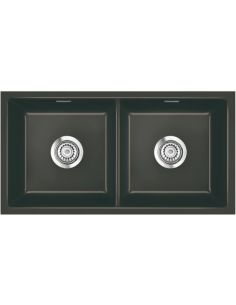 SYSTEMCERAM MERA TWIN U Under worktop sinks Ceramic Kitchen sink