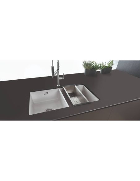 SYSTEMCERAM MERA TWIN U Under worktop sinks Ceramic Kitchen sink
