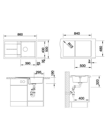 BLANCO METRA 5 S Silgranit Кухонная мойка