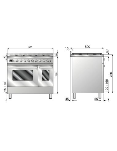 ILVE Range Cooker LD09 Pro Line