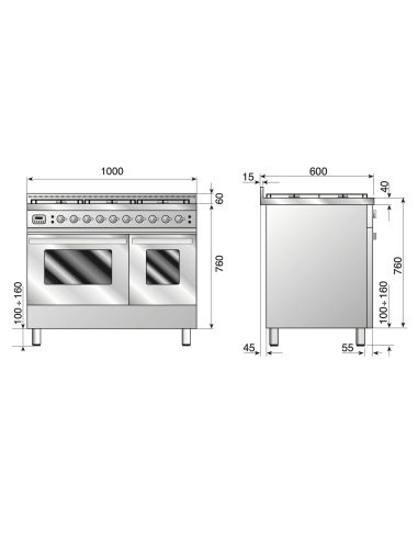 ILVE Range Cooker LD10 Pro Line