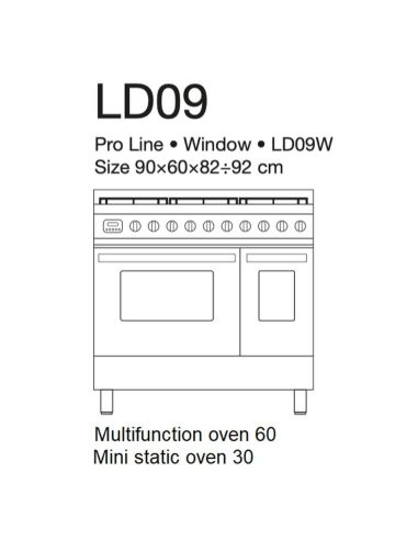 ILVE Range Cooker LD09 Pro Line