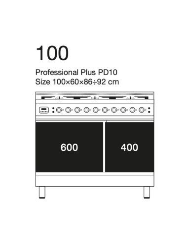 ILVE PD10 Professional Plus Liedet kahdella uunilla, Hi-Tech