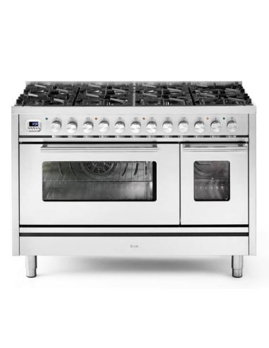 ILVE P12W 120cm Professional Plus Hi-Tech brīvstāvošā plīts ar divām cepeškrāsnīm