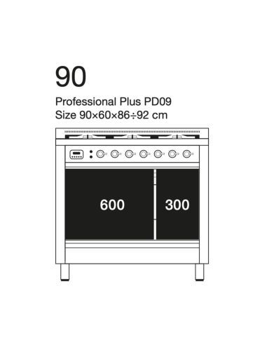 ILVE PD09N Professional Plus Cooking block with two oven, Nostalgie