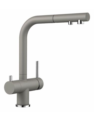 BLANCO FONTAS-S II Filter Silgranit Kombi 3in1 virtuves jaucējkrāns ar rokas dušu nefiltrētam un filtrētam ūdenim