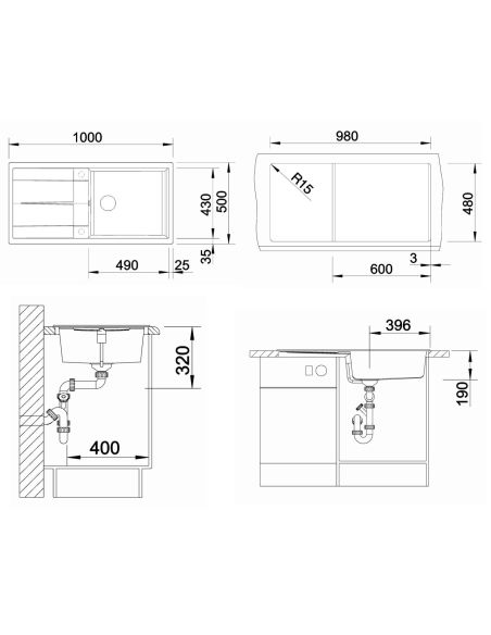 BLANCO METRA XL 6 S Beton-Style Silgranit Kitchen sink