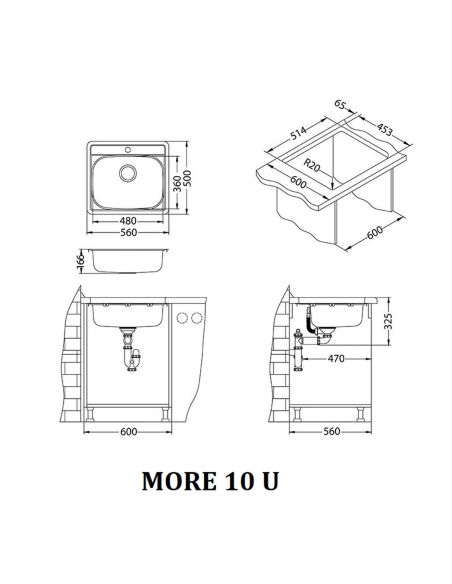 ALVEUS MORE 10 Kitchen sink