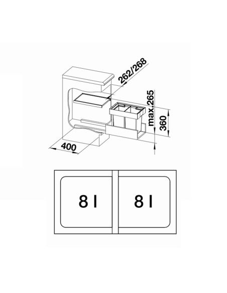BLANCO FLEXON II 30/2 Jätemekanismit 521467