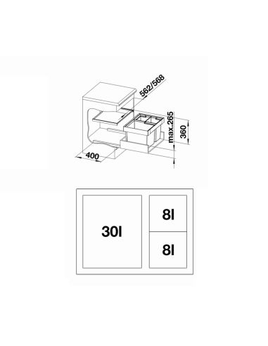 BLANCO FLEXON II XL 60/3 Sorter 521473