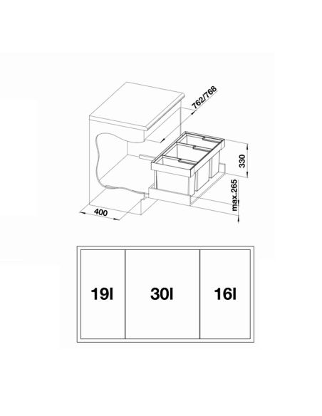 BLANCO FLEXON II 80/3 Sorter 525221