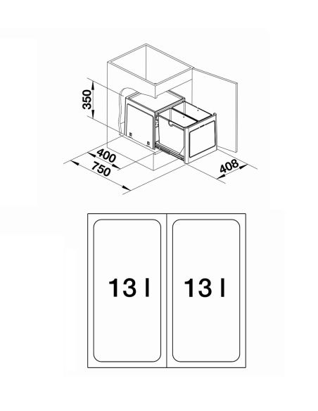 BLANCO BOTTON Pro 45/2 Manual Sorter 517467