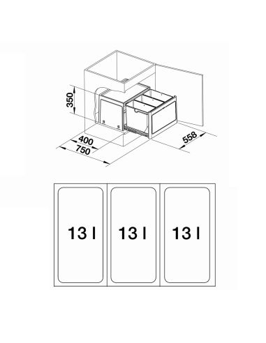 BLANCO BOTTON Pro 60/3 Manual Jätemekanismit 517469