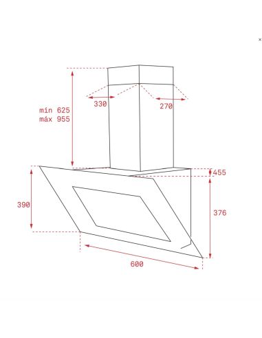 TEKA DLV 685 liesituuletin 60cm musta lasi