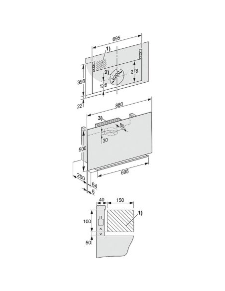 MIELE DA 9090 W Grafiitti harmaa Seinälle asennettava liesituuletin