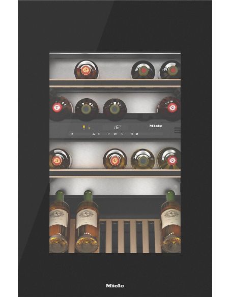 MIELE KWT 6422 iG-1 OBSW 88cm Black Glass Integrated Wine Cooler (1)